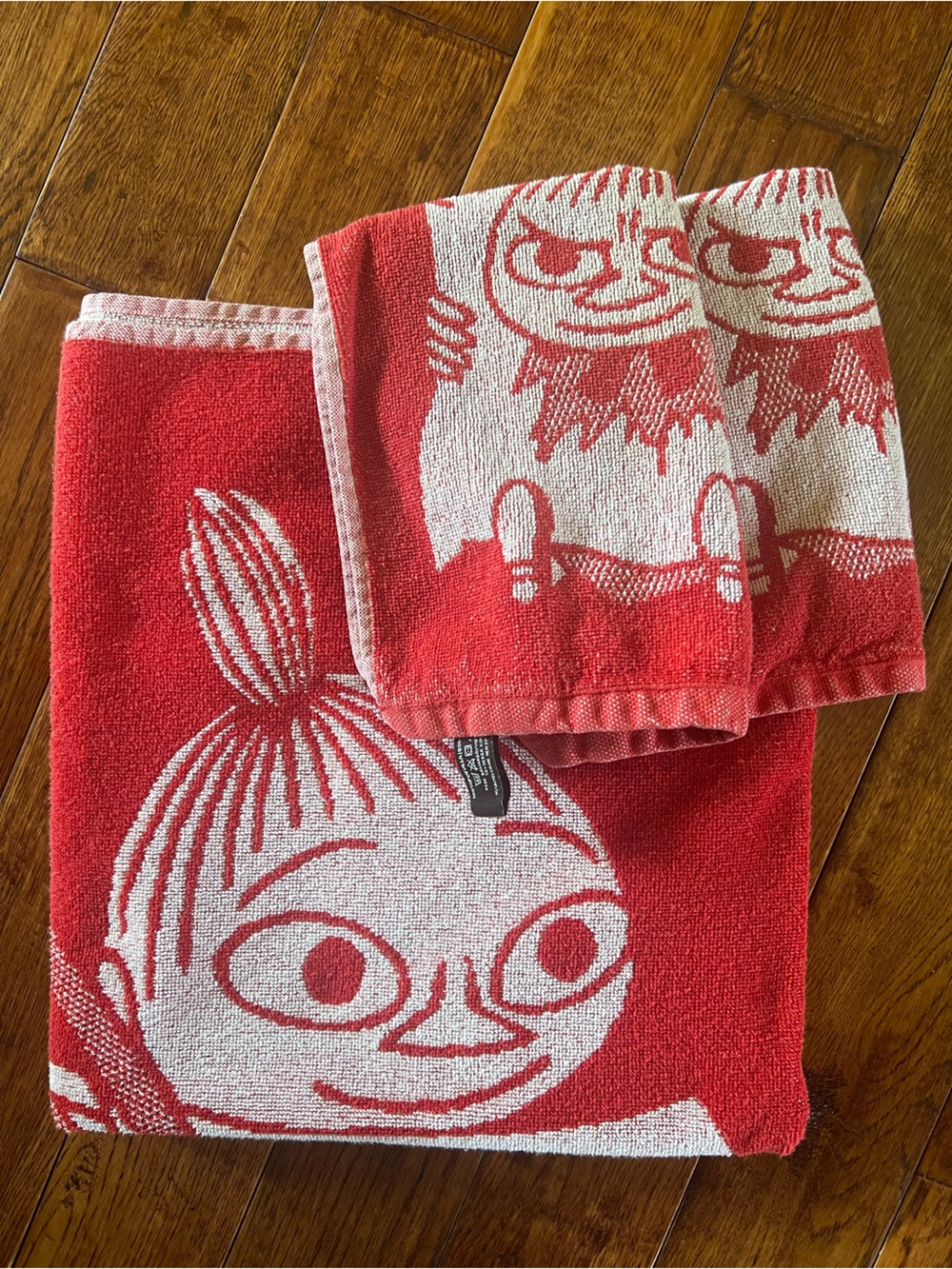Finlayson Towels Little My Moomin Bundle Bath and Guest Set of 3 Red White